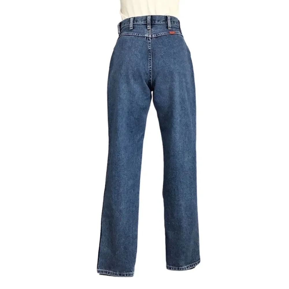 Vintage Dark Wash Wrangler Vintage Mom Jeans High Waist Size 11/12 X 34
